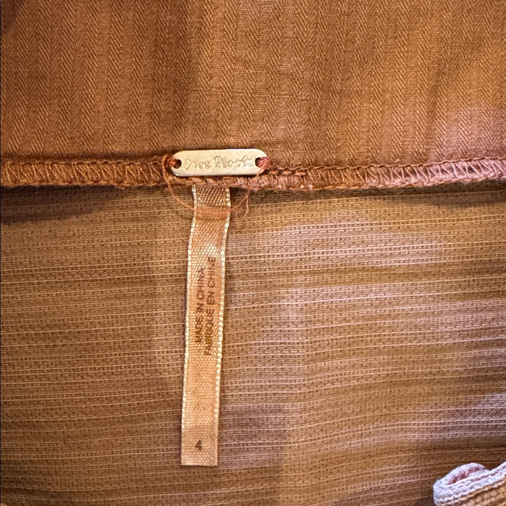 Free People Every Minute Every Hour Terra Cotta Button-Up Mini Skirt 4 - Picture 6 of 8